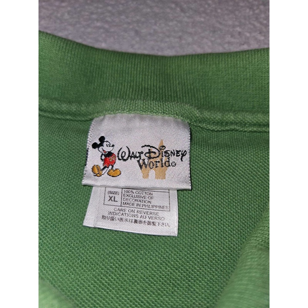 Walt Disney World Polo XL Men's Green Short Sleeve Embroidered Vacation Fun - Picture 2 of 6